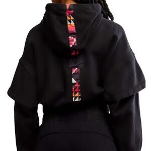 Free People Snow Flow Hoodie sweatshirt Top Printed Stripe Ribbed XS NEW 274837